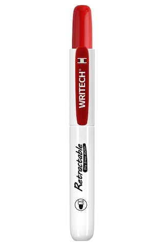 Wrıtech W-0005wb Basmalı Jumbo Tahta Kalemi Kırmızı - 12'li Kutu Siyah
