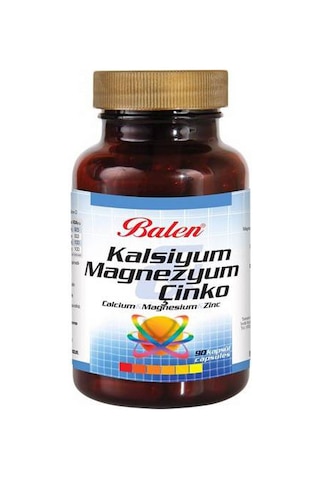 2 Adet Balen Kalsiyum Magnezyum Çinko Kapsül 90 Kapsül