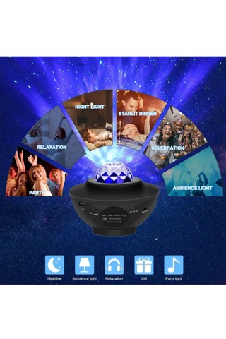 Galaxy Projektör Bluetooth Hoparlör İos& Android Parti Yılbaşı