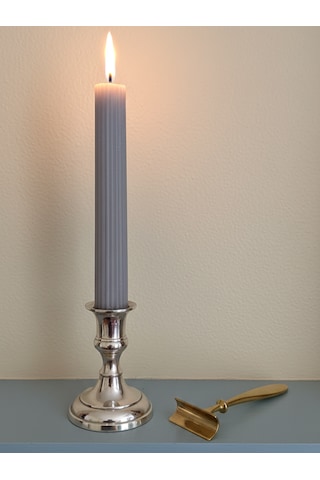 Tırtıklı Şamdan Mum 25 Cm Gri