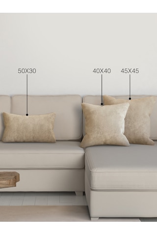 Br Perle Home Daily Series Bej Rengi Kırlent Yastık Kılıfı Bej