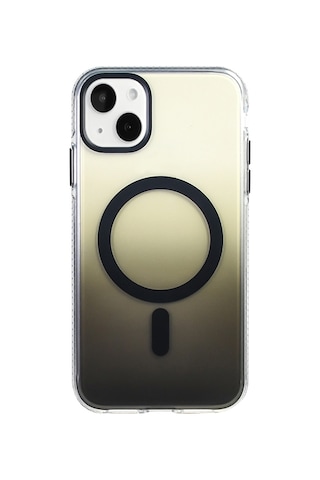 Subutu Apple Uyumlu iPhone 15 Kılıf M-safe Şarj Özellikli Transparan Renk Geçişli Sbt Toros Kapak - Gold Altın