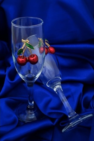 Kirazlı Kahve Fincanı Ve Kadeh Set