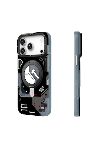 Apple Uyumlu iPhone 17 Pro Kılıf M-safe Şarj Özellikli Youngkit Starship Serisi Kapak Siyah Siyah