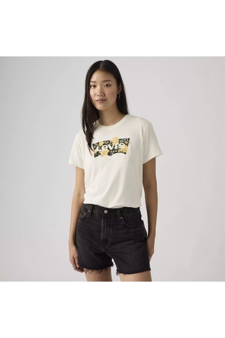Levi's Kadın Premium Grafik Baskılı Favori Kısa Kollu Bej Tişört - 005gv-0019