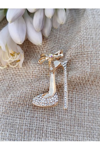 Villovatik Ayakkabı Broş" 189801168 Altın Rengi