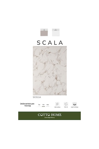Scala Sc011a Beyaz Halı Geometrik Desenli Tozu Az Akrilik Salon Halısı Yatak Odası Mutfak Koridor