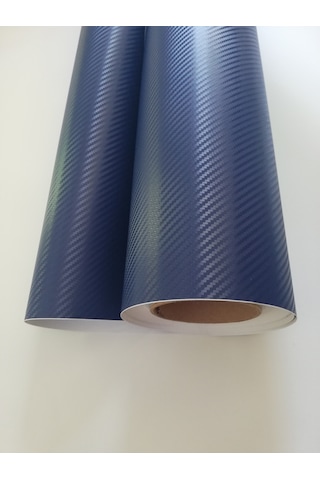 Carbon Folyo Lacivert 152 cm x 1 mt Hava Kanallı