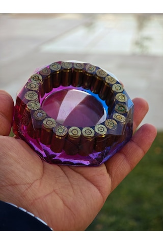 Küllük 9 Mm Mermili Kül Tablası Hediyelik Ürün Boşkavanlı Kül Tablası Süper Küllük Mermili Özel Tasarım