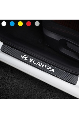 Hyundai Elantra Için Karbon Kapı Eşiği Sticker ( 4 Adet )