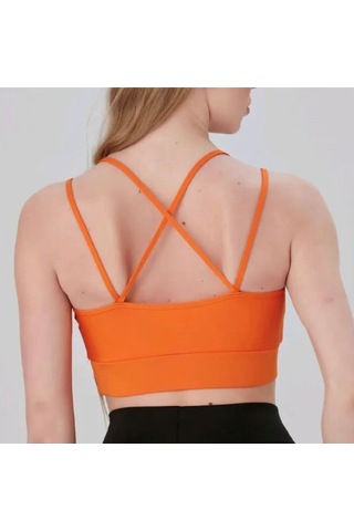 Sırt Çapraz Askılı Crop Bluz - S504571 Turuncu