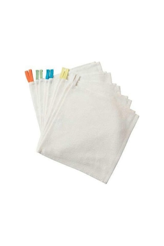 Ikea Unisex Çocuk Beyaz Krama 10 Adet 30X30 Cm Havlu Seti Bebek El Havlusu Peçete Beyaz