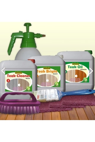 Gardinarium Teak Tik Bakım Seti 7 Parça 15 25 M2 Aktif Köpük Ile