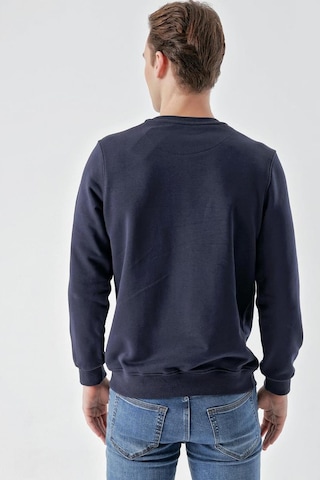 Slimfit Bisiklet Yaka Önü Baskılı 2 İplik Erkek Sweatshirt 001
