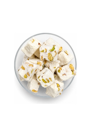 Lokum Hindistan Cevizli Duble Antep Fıstıklı - 500 Gr