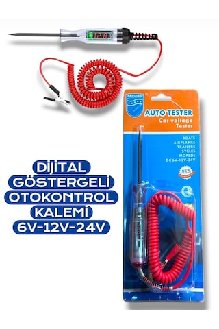 Oto Test Kontrol Kalemi Dijital Ölçüm 6-24v