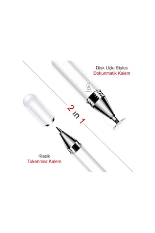 Xiaomi Mi Pad 6 Uyumlu Dokunmatik Kalem Passive Stylus 2in1 Tablet Kalemi Çizim & Yazı Kalemi