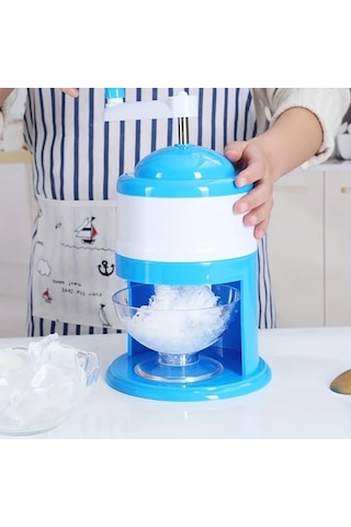 Fochsia Mavi Manuel Buz Kıyma Makinesi - Dondurmalar Smoothieler Ve Partiler İçin Mükemmel