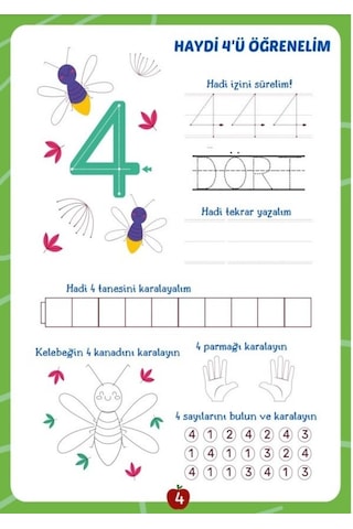 Okul Öncesi Sayılar Yaz-sil Kitabı Türkçe-ingilizce