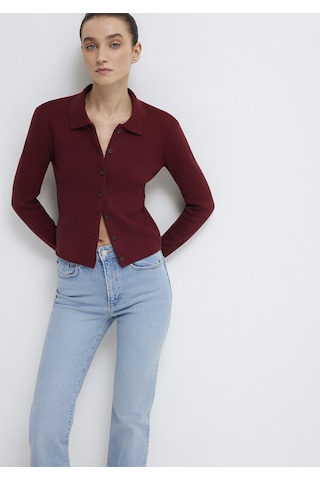 Mavi - Polo Yaka Bordo Hırka 1710586-70431 Bordo
