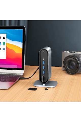 Mt53 Type-c Usb Adaptör Hub 12in1 4k Hdmı Vga 4ad Usb 3.0 Rj45 10