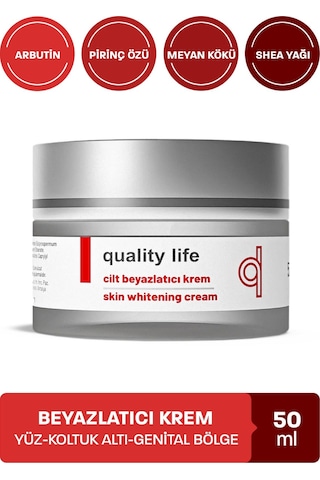 Quality Life Cilt Beyazlatıcı Krem 50 ML