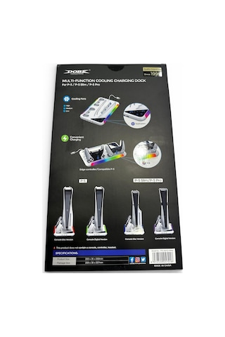 Ps5 Fat/slim/pro Uyumlu Soğutuculu Rgb Şarj Standı Dobe Tp5-3557d Beyaz