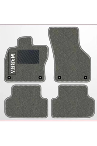 Volkswagen Caddy 2010 - 2015 Gri Halı Gri Kenar Petek Topuk