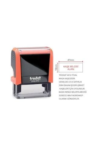 Trodat 4912 - İsim-ünvan-firma-şirket-doktor Kaşesi Mavi N11.21231