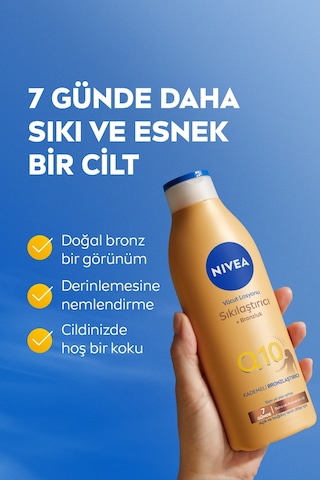 Q10 Sıkılaştırıcı Ve Bronzlaştırıcı Vücut Losyonu 250ml, Kademeli Bronzluk, Açık Buğday Ten, X