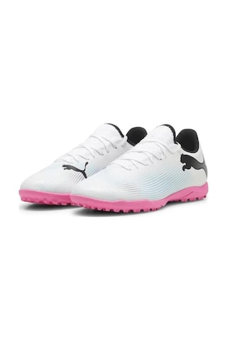 Puma Erkek Future 7 Play Tt Halı Saha Ayakkabı Beyaz - Pembe