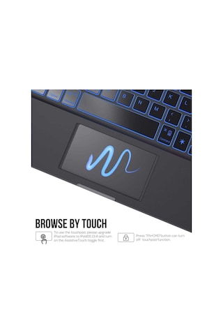 Apple Uyumlu iPad, Pro 11inç M4 2024 Kılıf Kablosuz Dönebilen Klavyeli Kılıf Keyboard A2836 A2837 A3006
