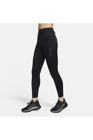 Nike Trail Go 7/8 Yüksek Destekli Kadın Koşu Taytı Sıkı Ve Dar Kalıptır Extra Çantalıdır -sportxstore Siyah