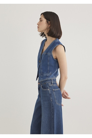 Mavi - Merlin Tencel X Refıbra Denim Yelek 1110265-85670 Mavi