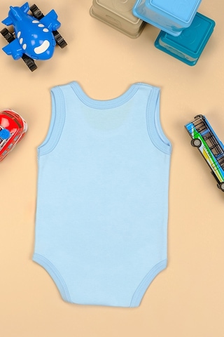 Bebe Tospik Pamuklu Tehlikeliyim Diyorum Baskılı Çıtçıt Body Zıbın Mavı Açık Mavi