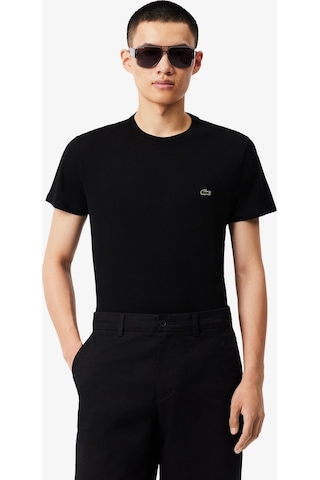 Lacoste Erkek Regular Fit Bisiklet Yaka T-shirt Siyah