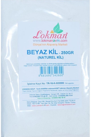 Maskelik Toz Beyaz Kil Öğütülmüş Doğal Saf Peeling Kili 250Gr