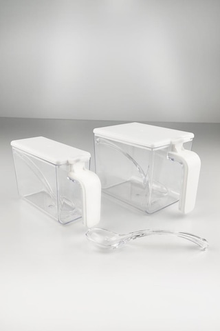 Herevin Sekizli Standlı Baharatlık Seti Beyaz - 161280-813 Beyaz