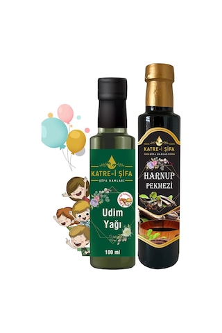 Çocuklar İçin Udim Yağı 100 ML + Özel Üretim Keçiboynuzu Pekmezi 340 G