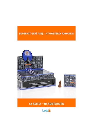 Satya Superhit Aromalı Geri Akış Tütsü 12'li Kutu Seti