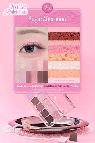 Hafif Dokulu Yoğun Renklere Sahip Göz Farı Paleti Clıo Pro Eye Palette Air 22 Sugar Afternoon
