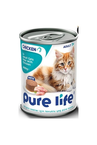 Pure Life Tavuk Etli Pate Yetişkin Kedi Maması 400 G Pure Life Tavuk Etli Pate Yetişkin Kedi Maması 400 G