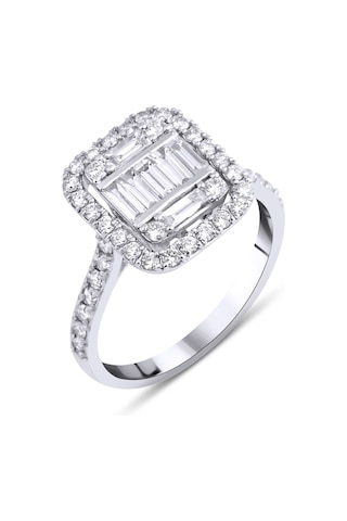 Nadias Jewellery Queen Baget Pırlanta Yüzük