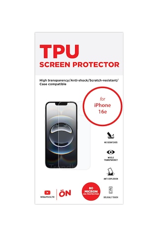 Apple Uyumlu iPhone 16e Kırılmaz Cam Gibi Ekran Koruyucu Tpu Film