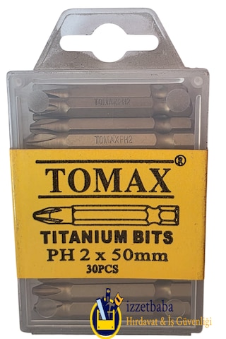 Tomax Ph 2 X 50 Mm Titanyum Bits Uç 30 Adet
