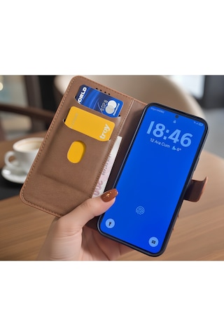 Apple Uyumlu iPhone 13 Kılıf Kapaklı Ve Cüzdanlı Stand Olabilen Deri Kılıf