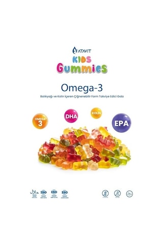 Atavıt Kıds Omega 3 Gummıes 60 Adet