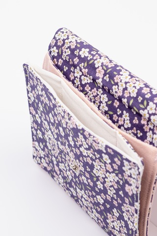Fabric Craft Bag Kadın Cüzdanı Kumaş, Çıtçıt Kapamalı Gül Kurusu