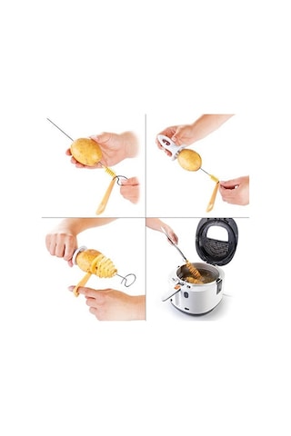 Büro Ev Ofis Mutfağı İçin Cips Yapıcı Spiral Patates Dilimleyici Çubukta Patates Aparatı Diğer