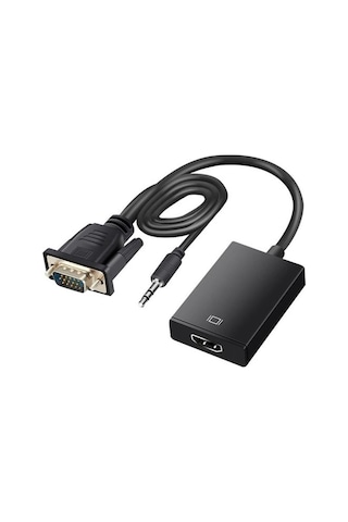 Fully G-537k Vga To Hdmı Çevirici Adaptör 3.5 Mm Ses Girişli